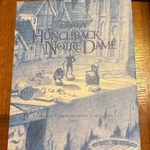 The Hunchback of Notre Dame 1997 Vintage Exclusive Commemorative Lithograph